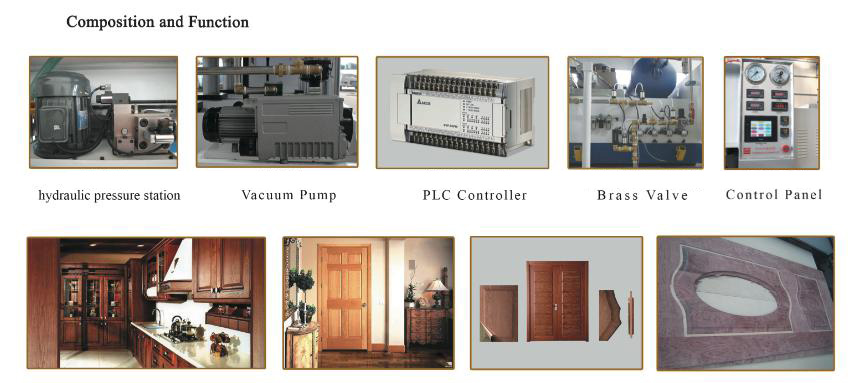 Wood Grain Film Vacuum Membrane Press Machine